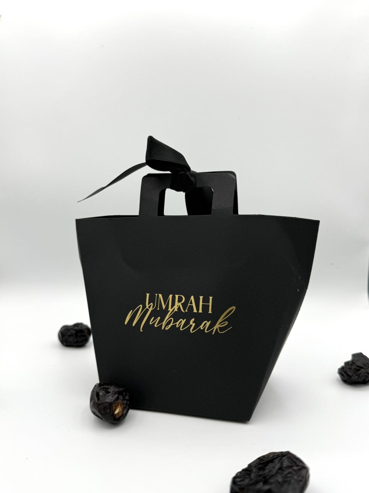 Umrah-mubarak doosje met satijnen strik (per 4)