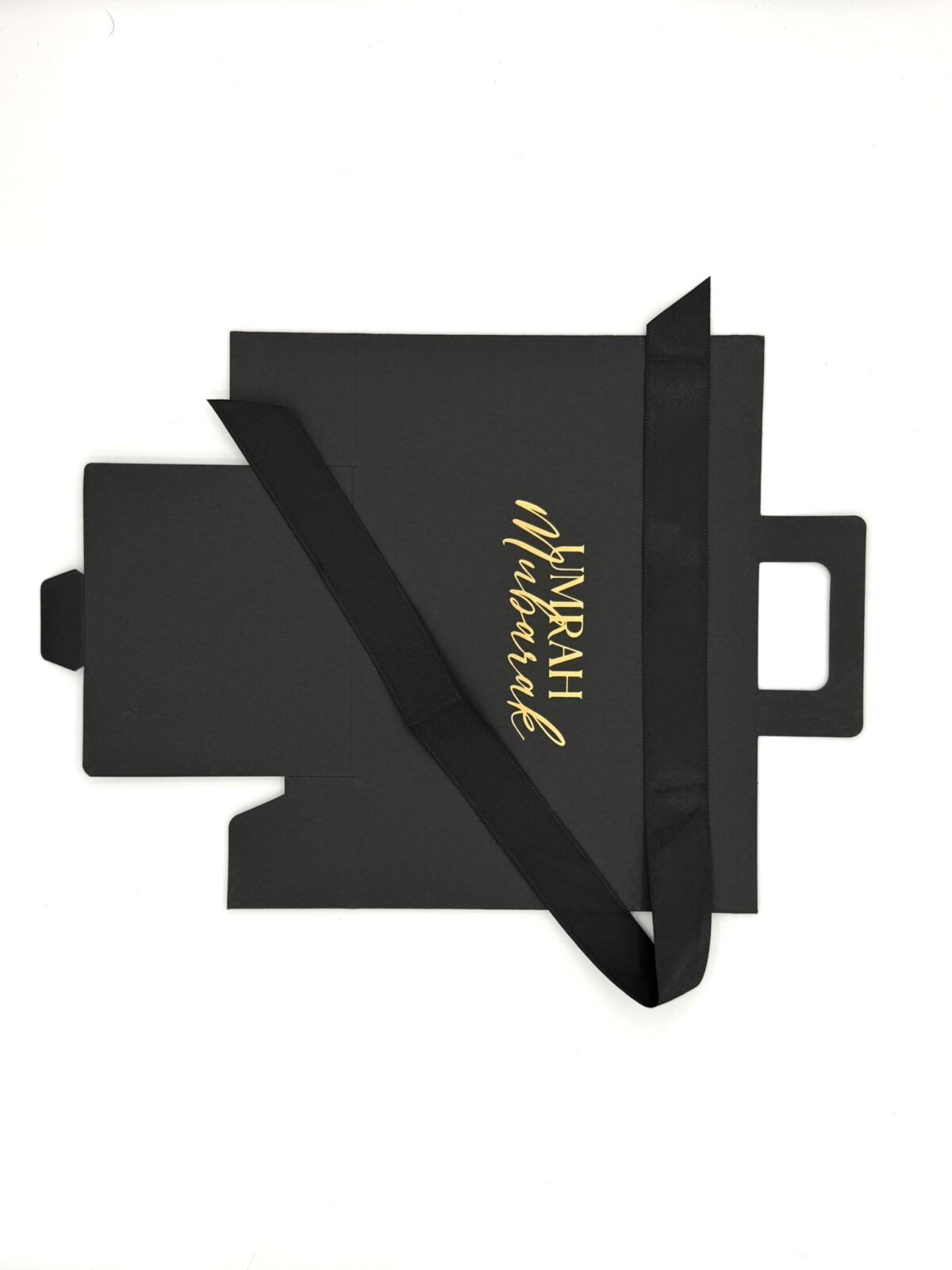 Umrah-mubarak doosje met satijnen strik (per 4)