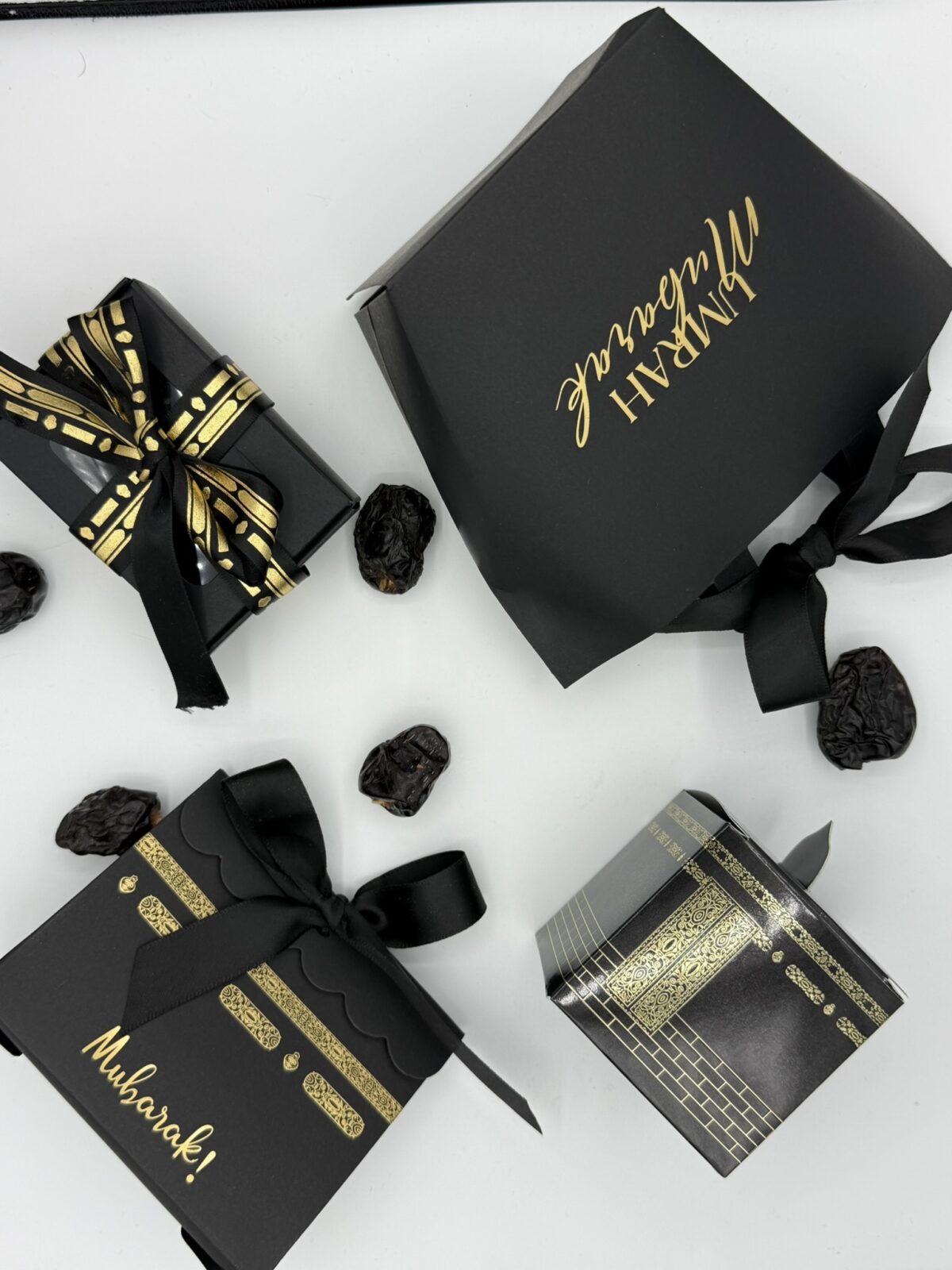 Mubarak dadeldoosje met Kaaba-print (per 4)