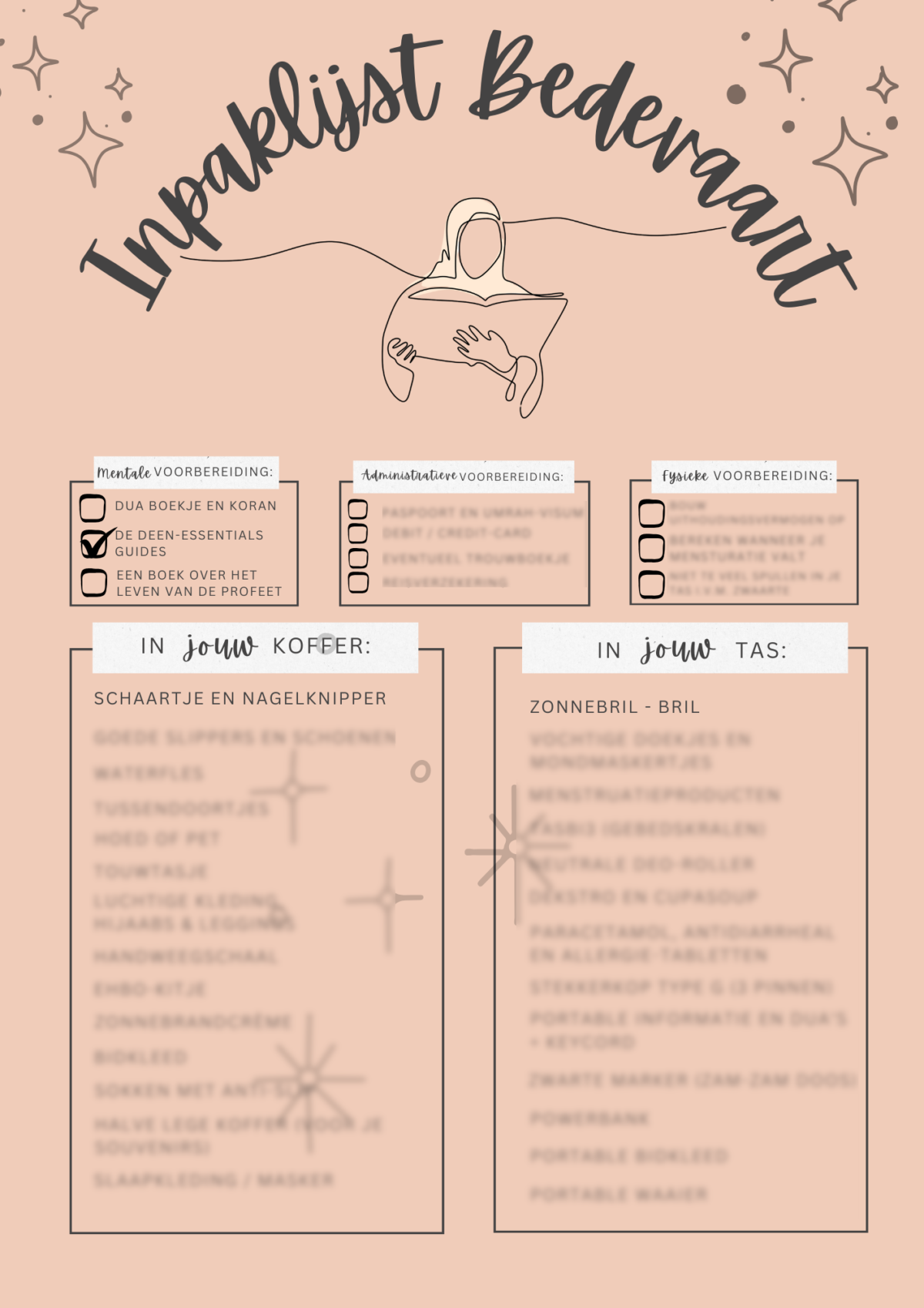 Inpaklijst Bedevaart Vrouwen
